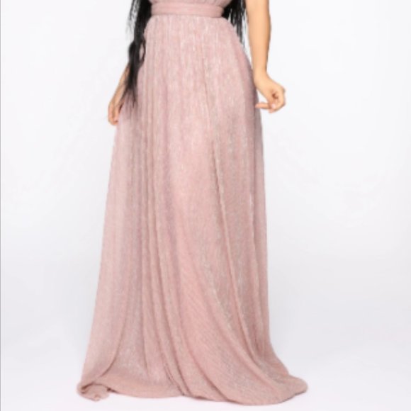 Fashion Nova Classy Night Out Pink Maxi Dress XS - Picture 3 of 8